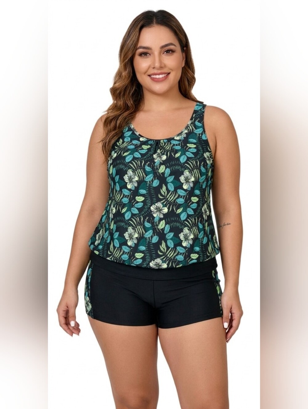 67. NWT - Itzel Swimwear Plus Size Two-Piece Tankini Swimsuit